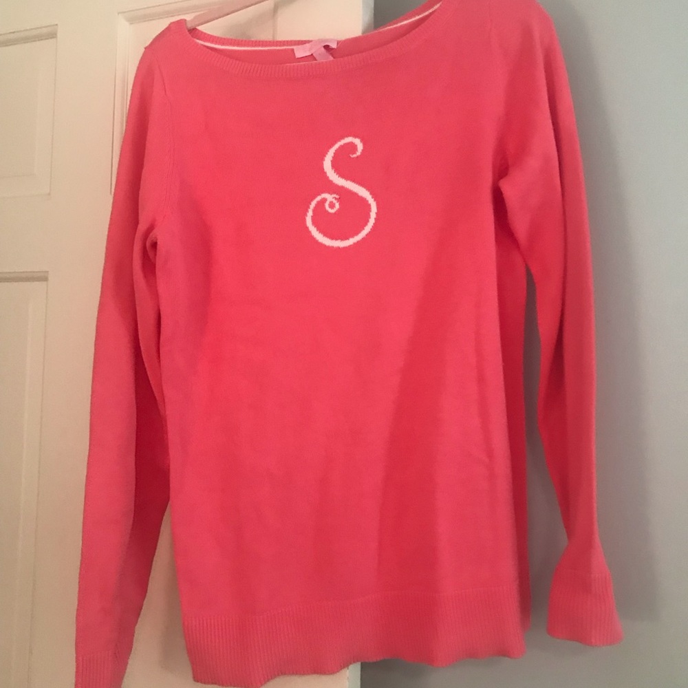 Lilly Pulitzer “S” initial sweater